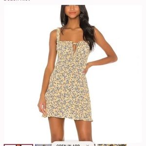Beach Riot Yellow Floral Mini Dress